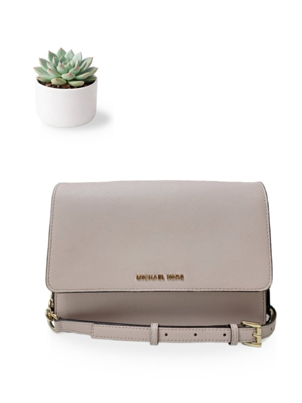 Michael Kors Pink Handbags Daniela Large Saffiano Leather Crossbody 32S0GDDC3L